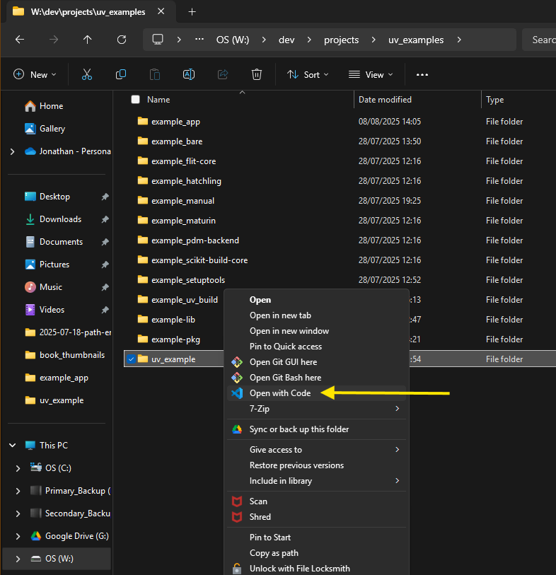 Right-Click Folder Context Menu