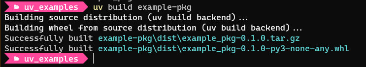 UV Build Command Example
